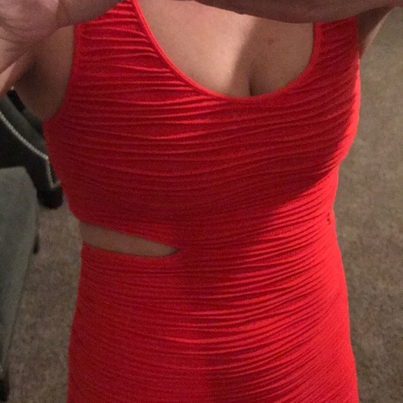 Bebe Red Cutout Dress - Picture 2 of 4